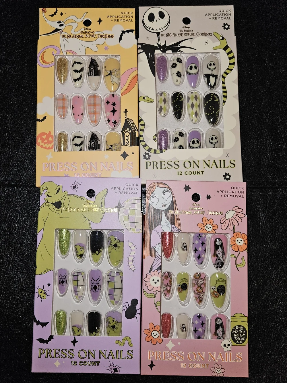 Disney The Nightmare Before Christmas Press-On Nails – 4 Pack Set